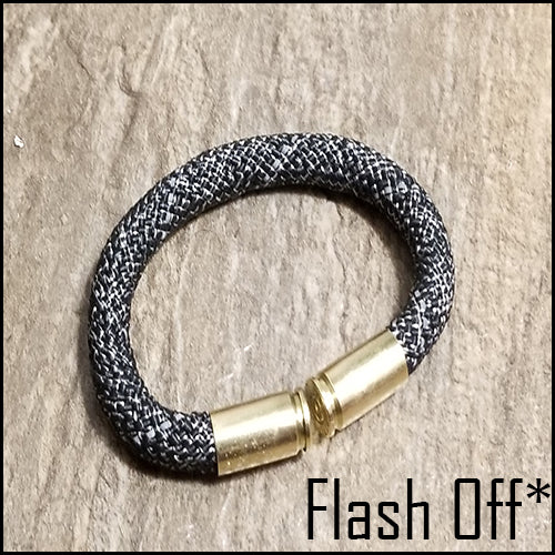 black lightning beararms bullet casing bracelet flash off