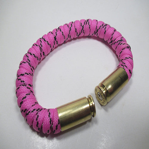 evil pink paracord beararms bullet casings jewelry bracelets