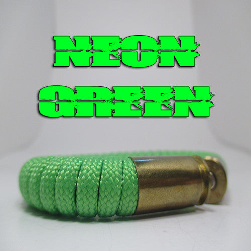 neon green paracord beararms bullet casing bracelet jewelry