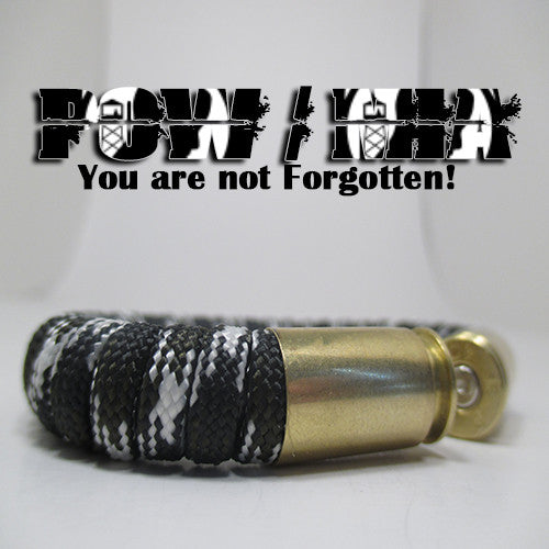 pow mia paracord beararms bullet casing bracelet jewelry