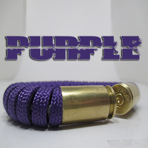 purple paracord beararms bullet casing bracelet jewelry