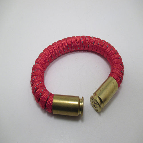 reflective red paracord beararms bullet casings jewelry bracelets