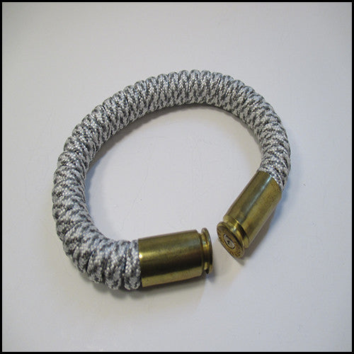 snow camo paracord beararms bullet casing bracelet jewelry