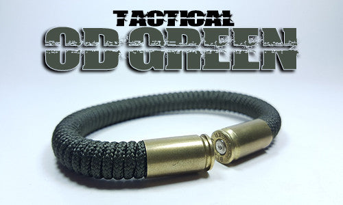 od green tactical 275 paracord beararms bullet casings bracelet jewelry