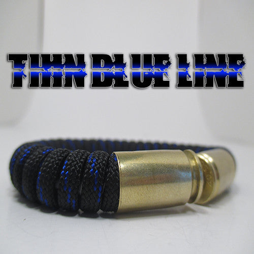 thin blue line paracord beararms bullet casings jewelry bracelets