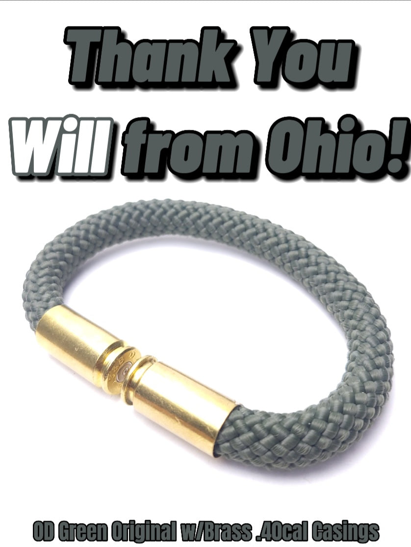 Will From Ohio's Olive Drab Bullet Bracelet