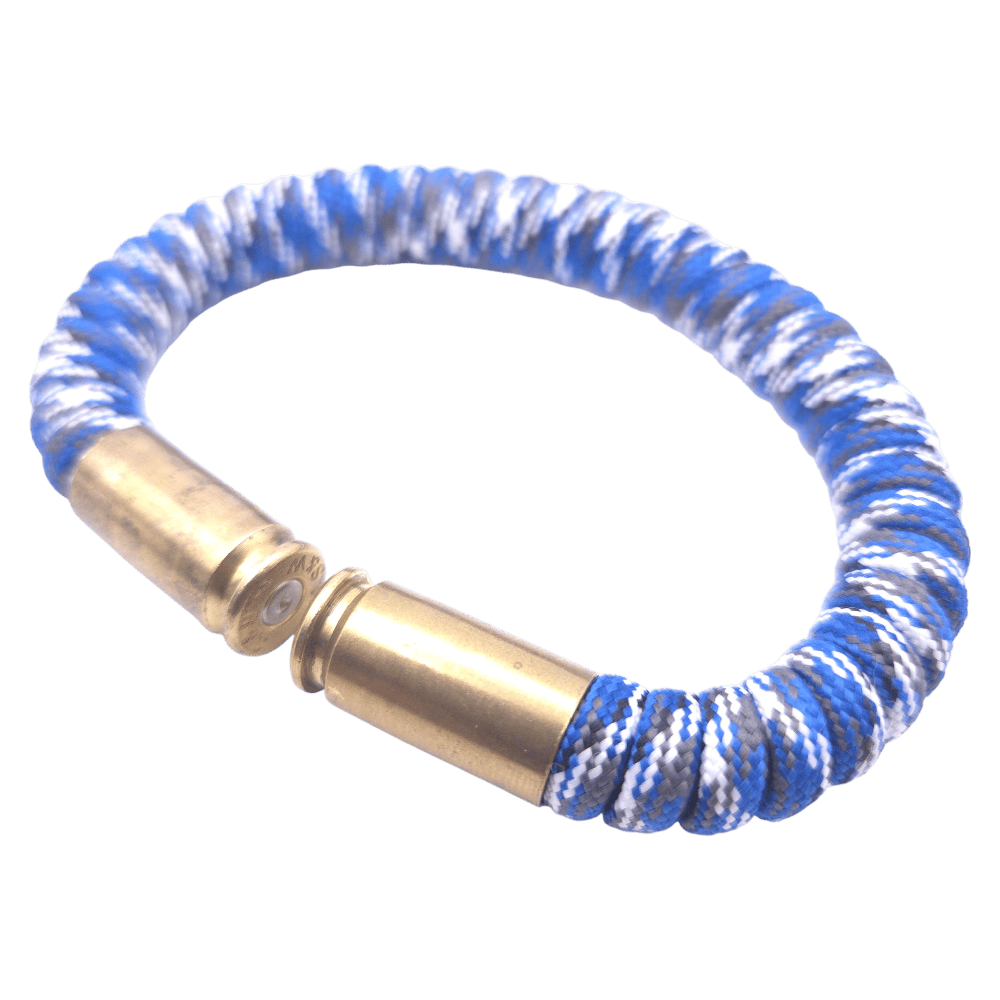 Blue Camo Paracord Bullet Bracelet