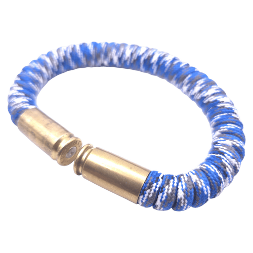 Blue Camo Paracord Bullet Bracelet