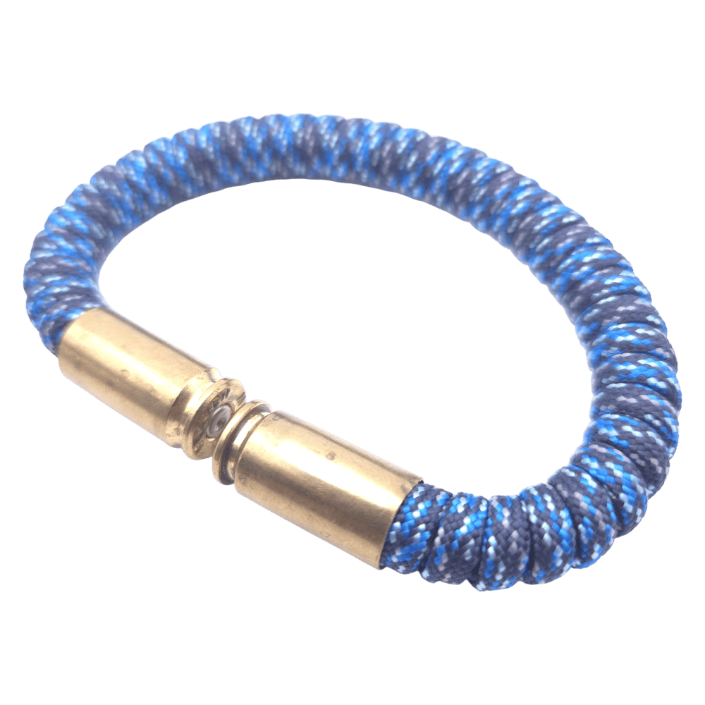 blue spec paracord bullet casing bracelet