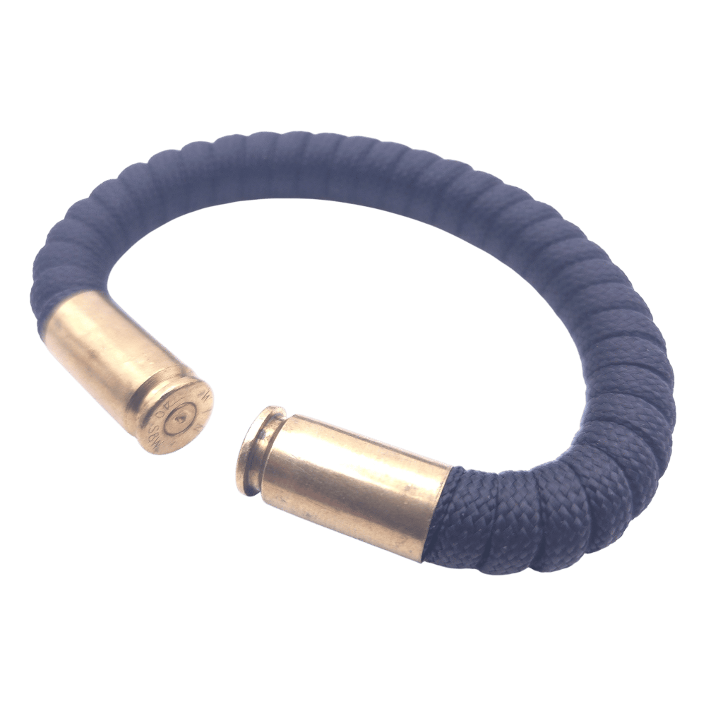 black paracord bullet casing bracelet