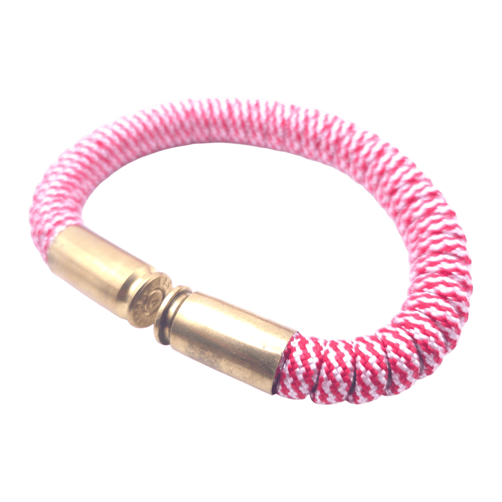 candy cane paracord bullet casing bracelet