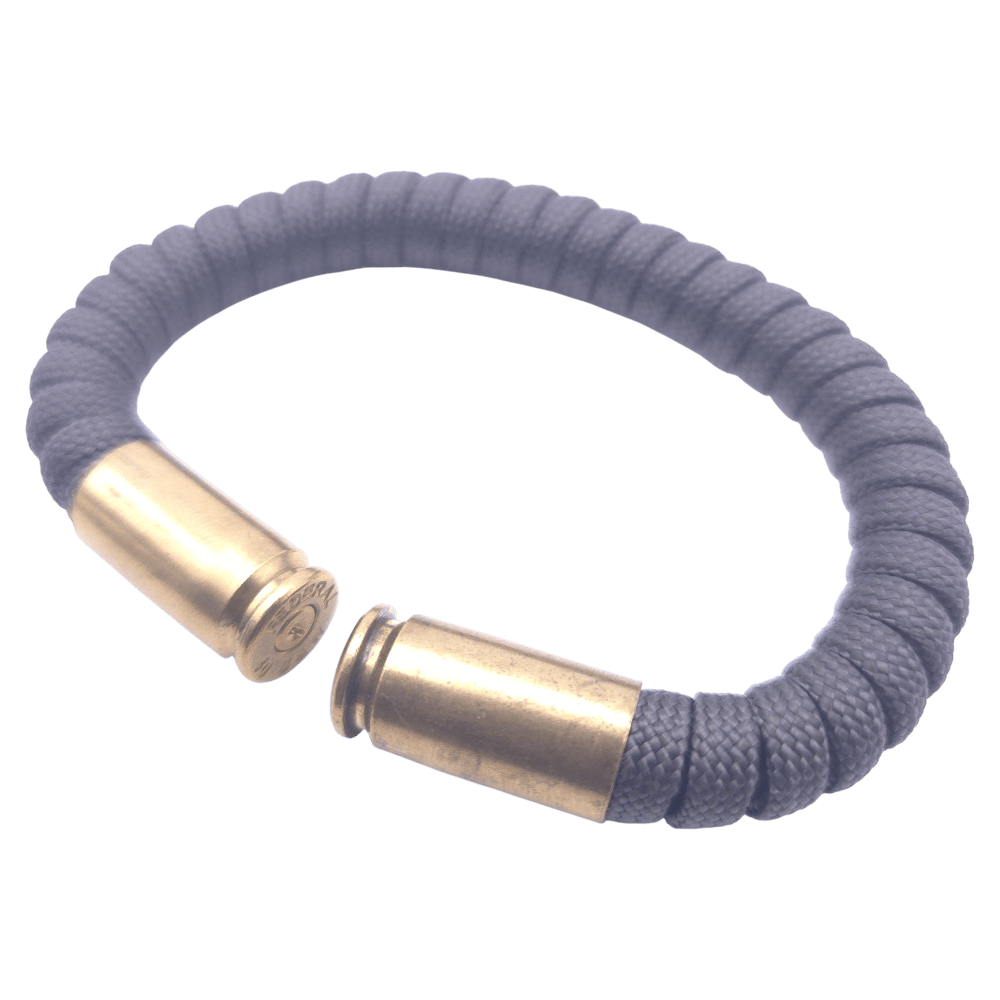 dark grey paracord bullet casing bracelet