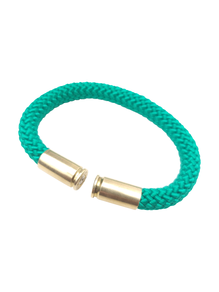 green beararms bullet casing bracelet jewelry