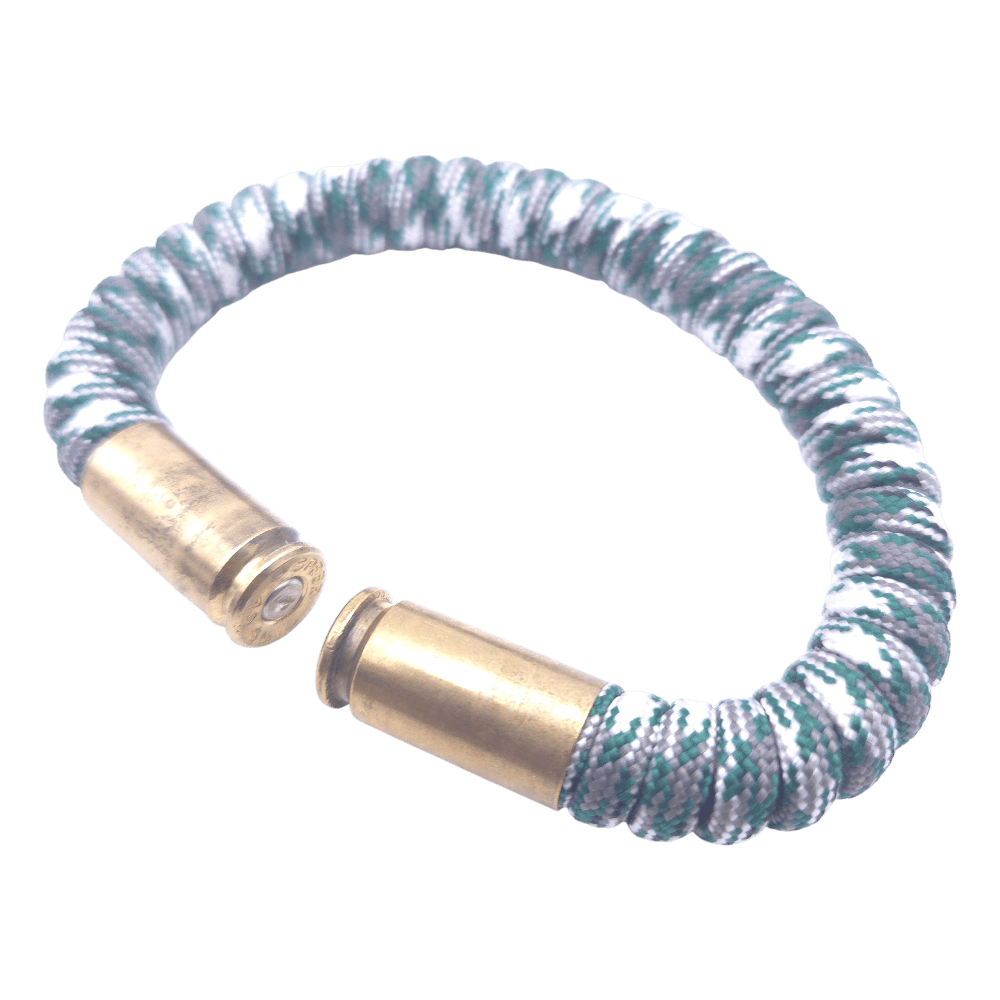 green camo paracord bullet casing bracelet