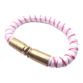 white and red medic themed paracord bullet casing bracelet