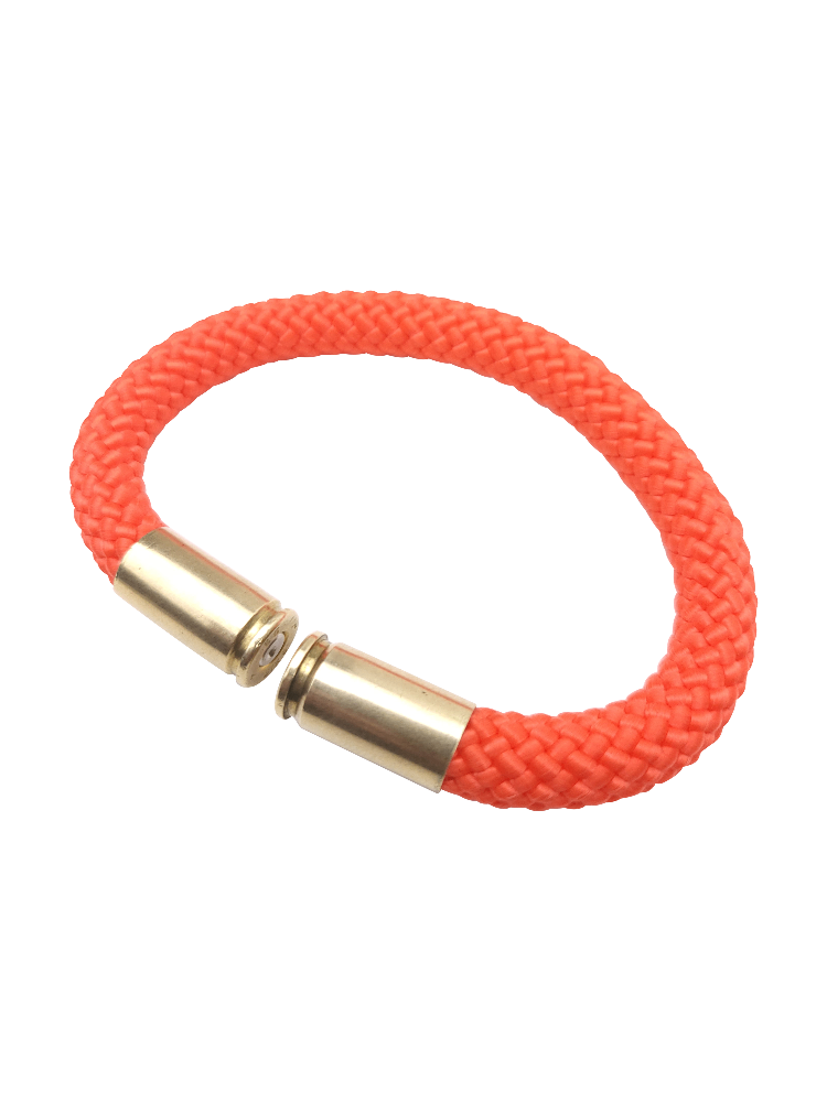 orange beararms bullet casing bracelet jewelry