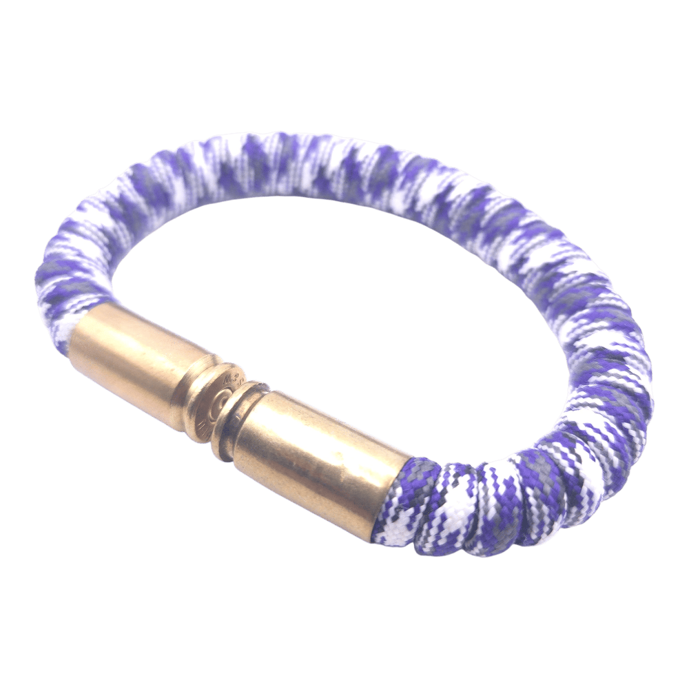 purple camo paracord bullet casing bracelet