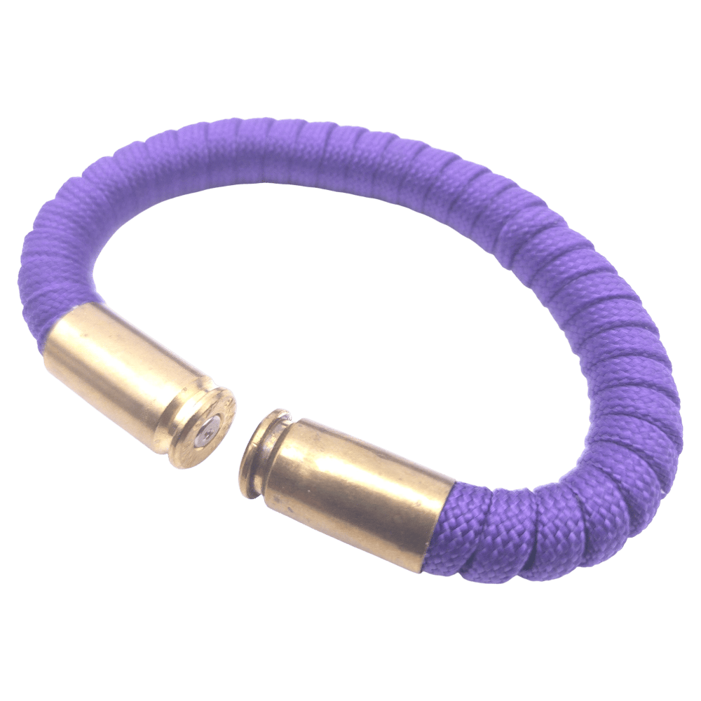 purple paracord bullet casing bracelet