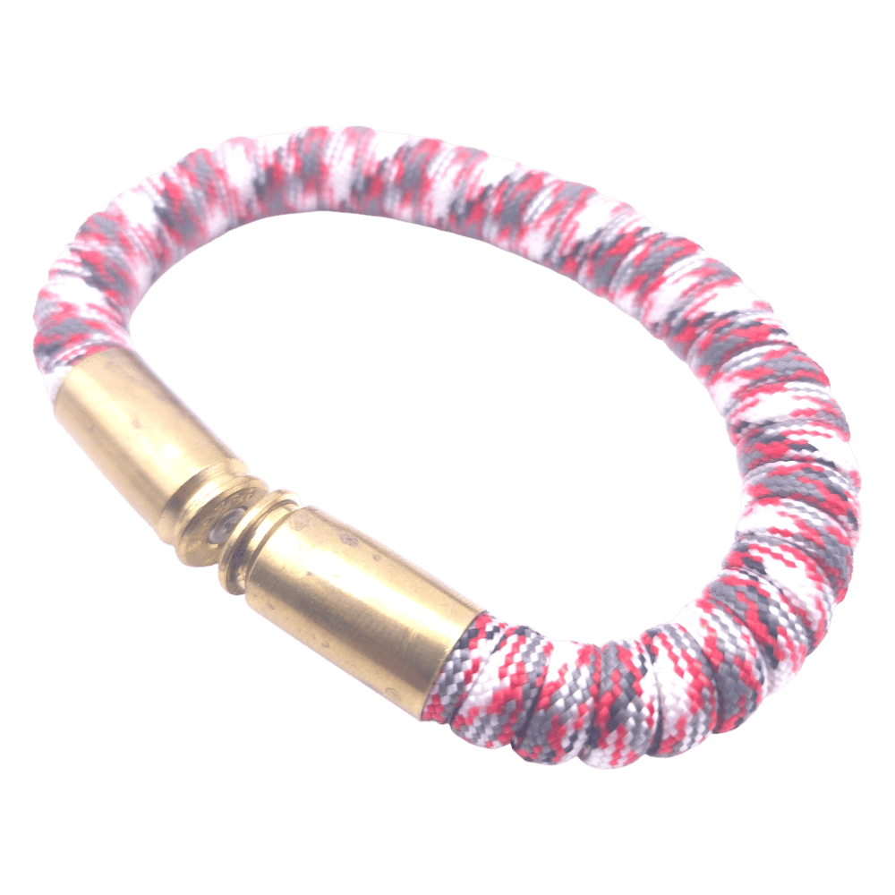 red camo paracord bullet casing bracelet
