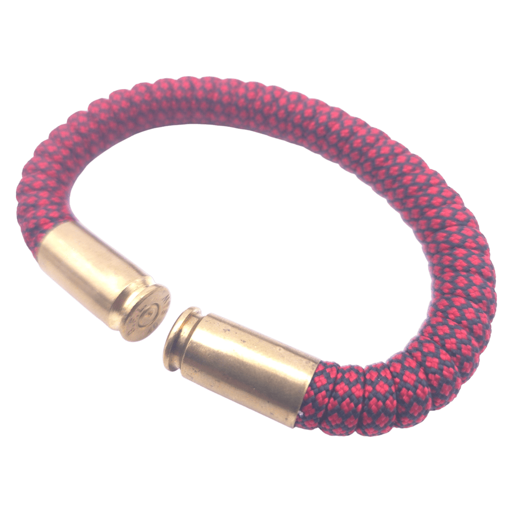 red diamond paracord bullet casing bracelet