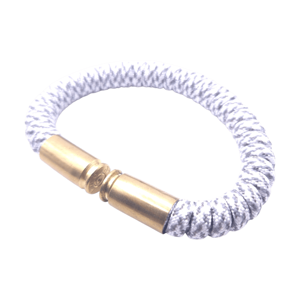 snow camo paracord bullet casing bracelet