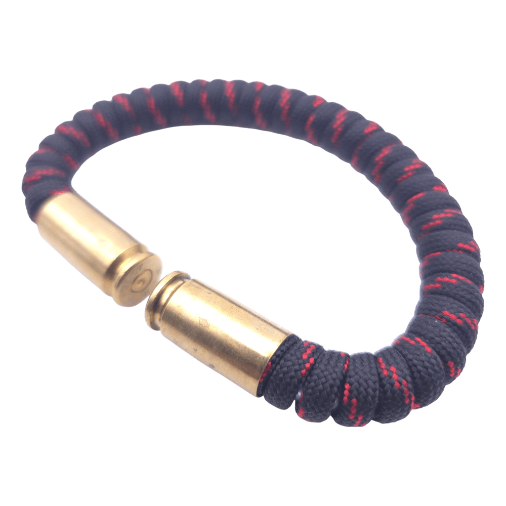 thin red line paracord bullet casing bracelet