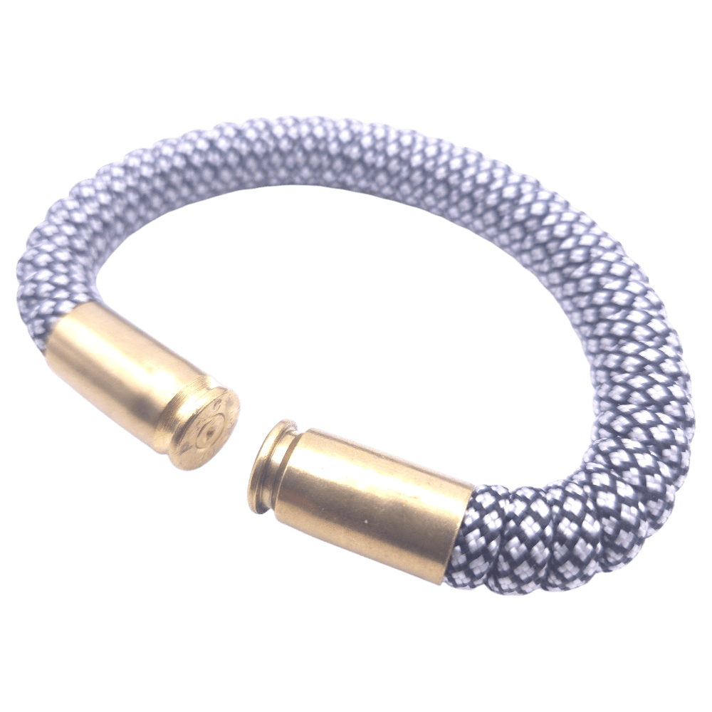 white diamonds paracord bullet casing bracelets