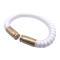 white paracord bullet casing bracelet
