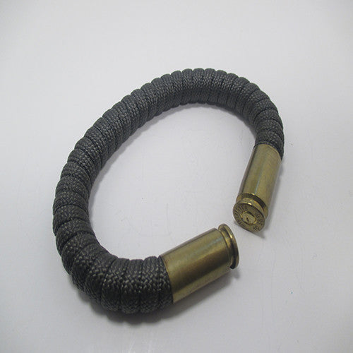 dark grey paracord beararms bullet casing bracelet jewelry