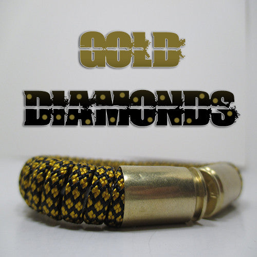 Gold Diamonds Paracord 8 Inches (Large) / Nickel .40S&W