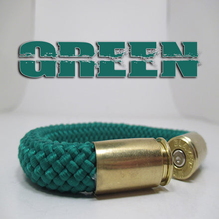 green beararms bullet casing bracelet jewelry