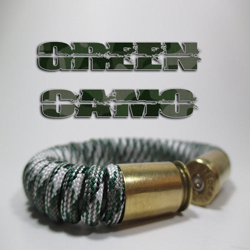 green camo paracord beararms bullet casings jewelry bracelets