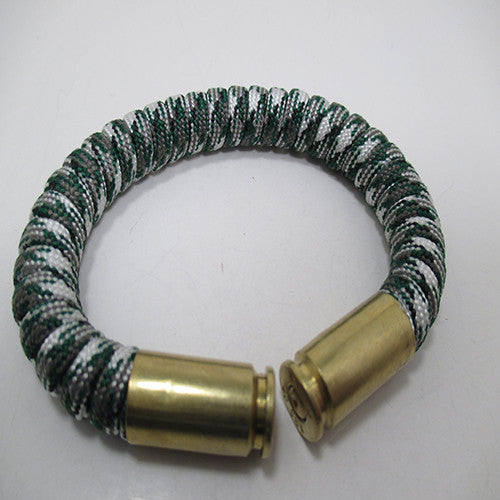 green camo paracord beararms bullet casings jewelry bracelets