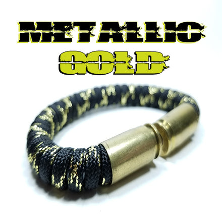 metallic gold paracord beararms bullet casings bracelet jewelry