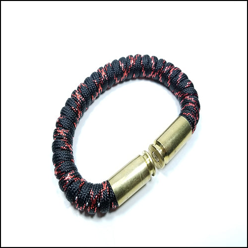 metallic red paracord beararms bullet casings bracelet jewelry