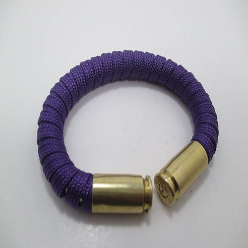 purple paracord beararms bullet casing bracelet jewelry