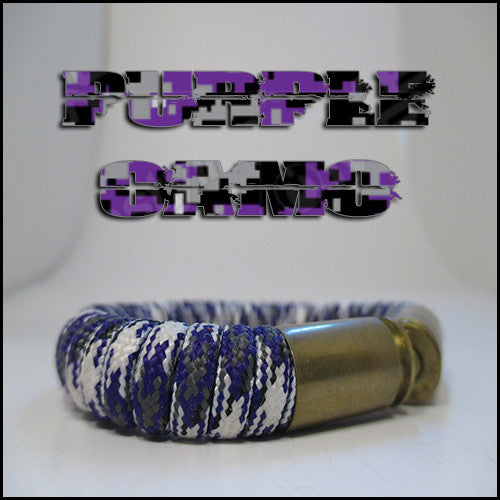 purple camo paracord beararms bullet casings jewelry bracelets