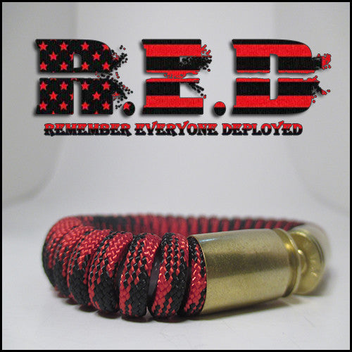 red friday paracord bullet casing bracelet