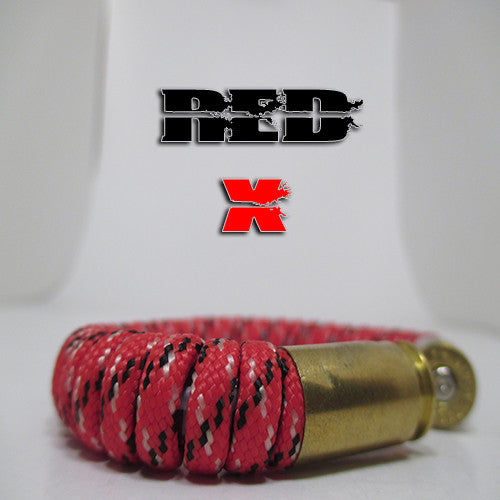 red x paracord beararms bullet casings jewelry bracelets