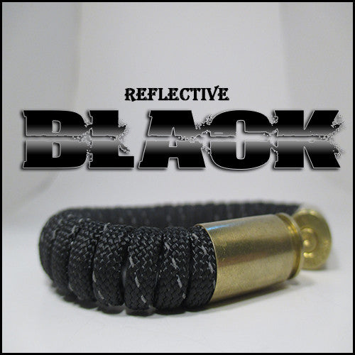 reflective black paracord beararms bullet casings jewelry bracelets