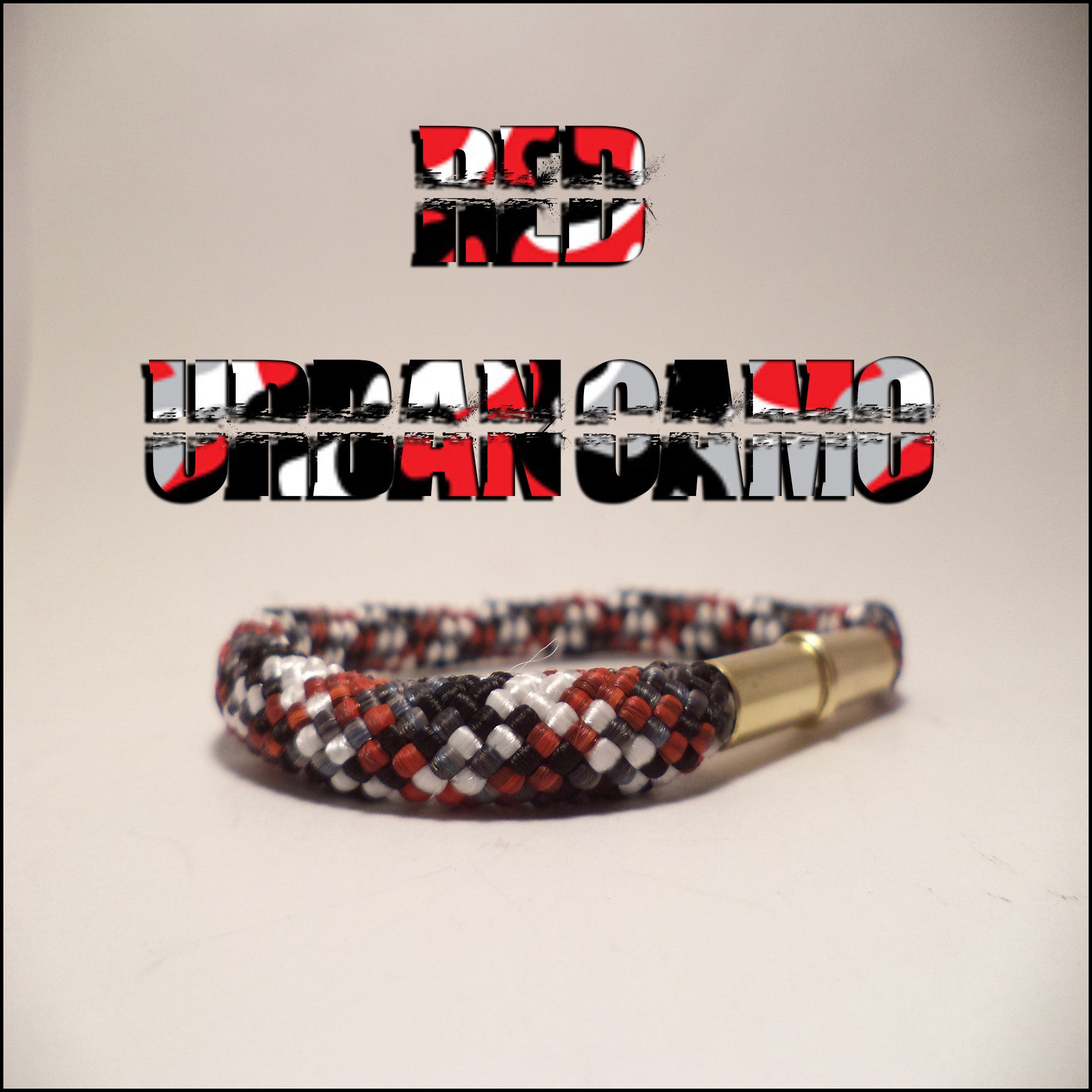 red urban camo beararms bracelet mini jewelry