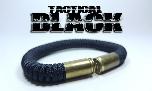 black tactical 275 paracord beararms bullet casings bracelet jewelry