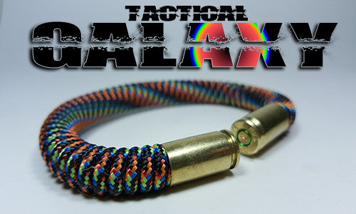 galaxy rainbow tactical 275 paracord beararms bullet casings bracelet jewelry