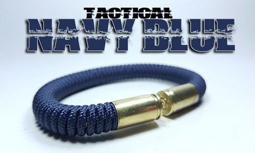 navy blue tactical 275 paracord beararms bullet casings bracelet jewelry