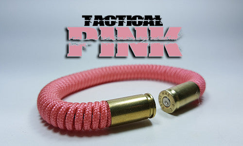 pink tactical 275 paracord beararms bullet casings bracelet jewelry