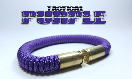 purple tactical 275 paracord beararms bullet casings bracelet jewelry