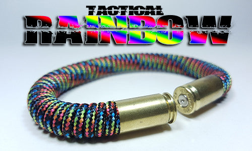 rainbow tactical 275 paracord beararms bullet casings bracelet jewelry