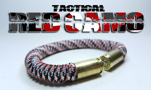 red camo tactical 275 paracord beararms bullet casings bracelet jewelry