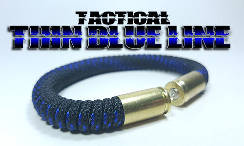 Thin Blue Line Survival Paracord Bracelet