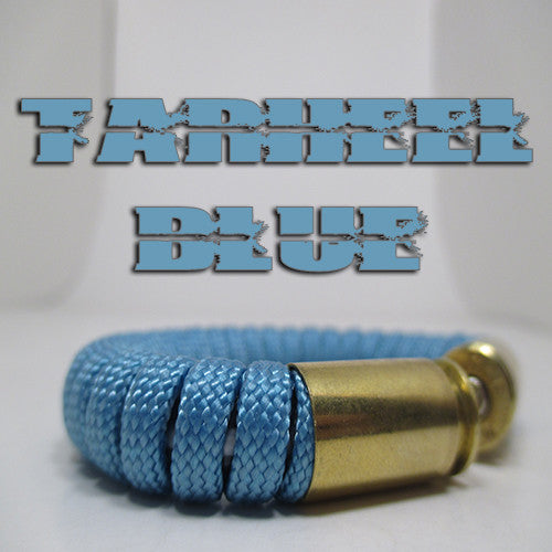 tarheel blue paracord beararms bullet casings jewelry bracelets